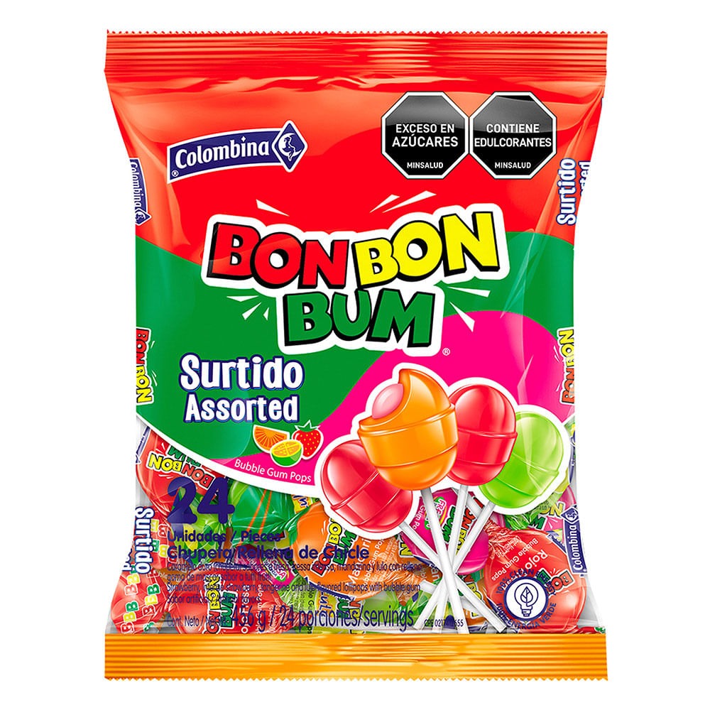 Bon Bon Bum Surtido 24 Unidades 408Gr