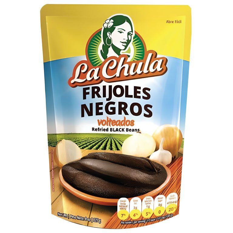 Frijol Negro Volteado La Chula 14oz