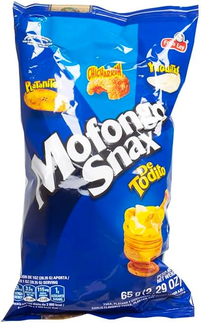 ​Mofongo Snax 65 G – Aperitivo Crujiente De Platano, Yuca Y Chicharron Con Toque De Ajo​