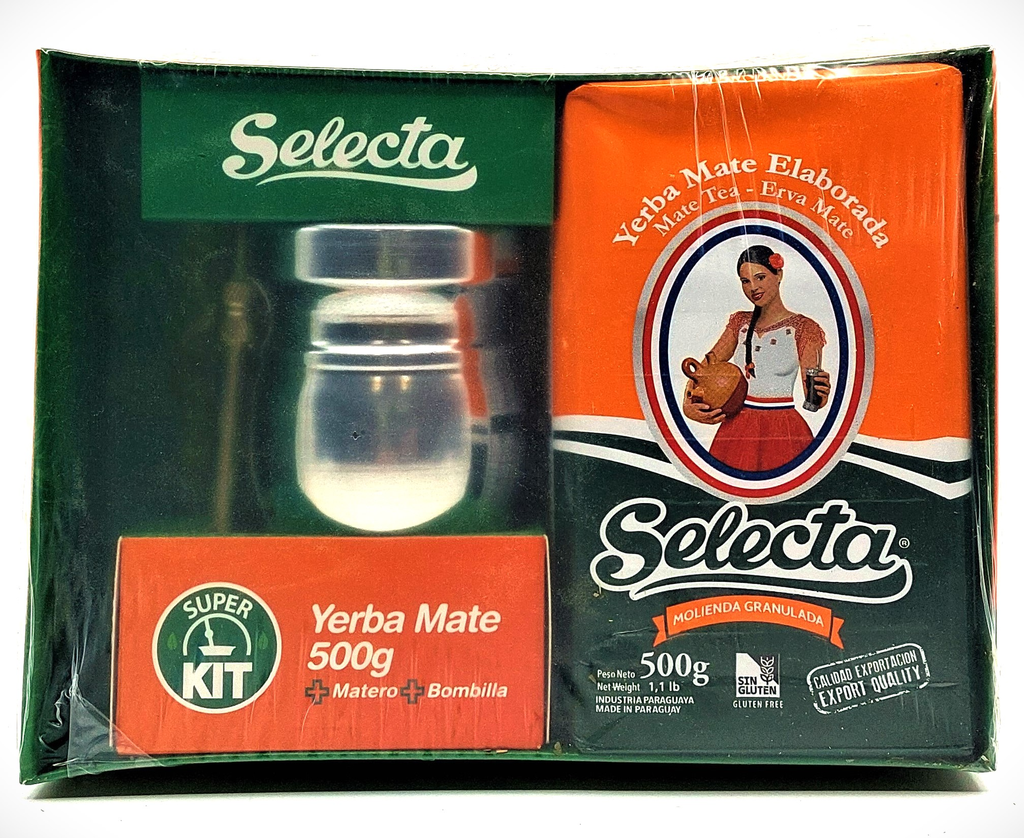 Kit+Mate Aluminio+Bombilla Selecta Caja 500g