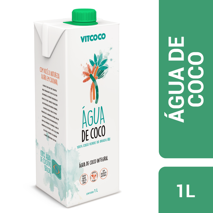 Vitcoco Agua De Coco 100% Coco Verde Del Brasil 1l