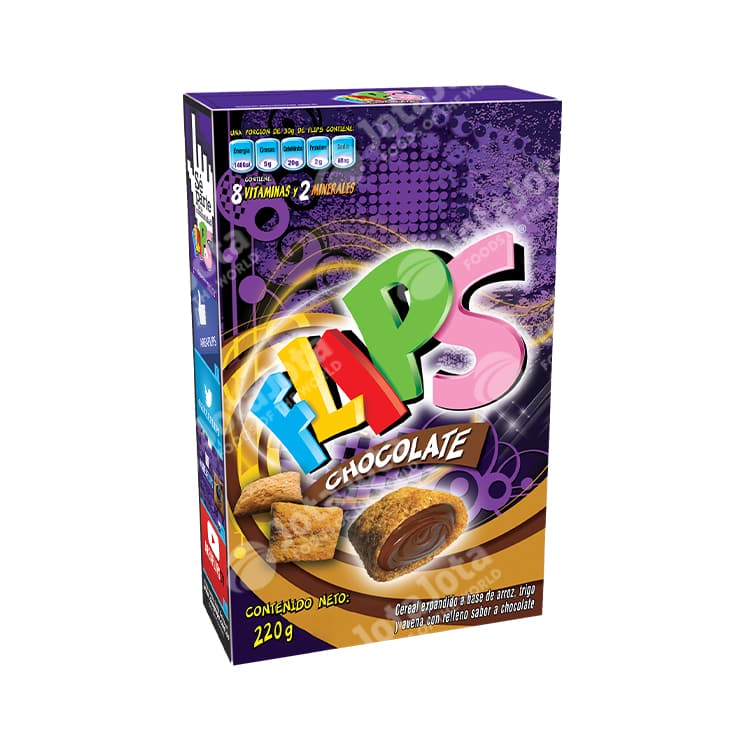 Cereal Relle De Chocolate Caja 220gr Flips (Venezuela) 