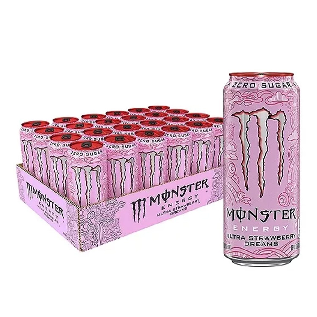 Monster Energy Ultra Strawberry Dreams Zero Sugar – Lattina 500 ml