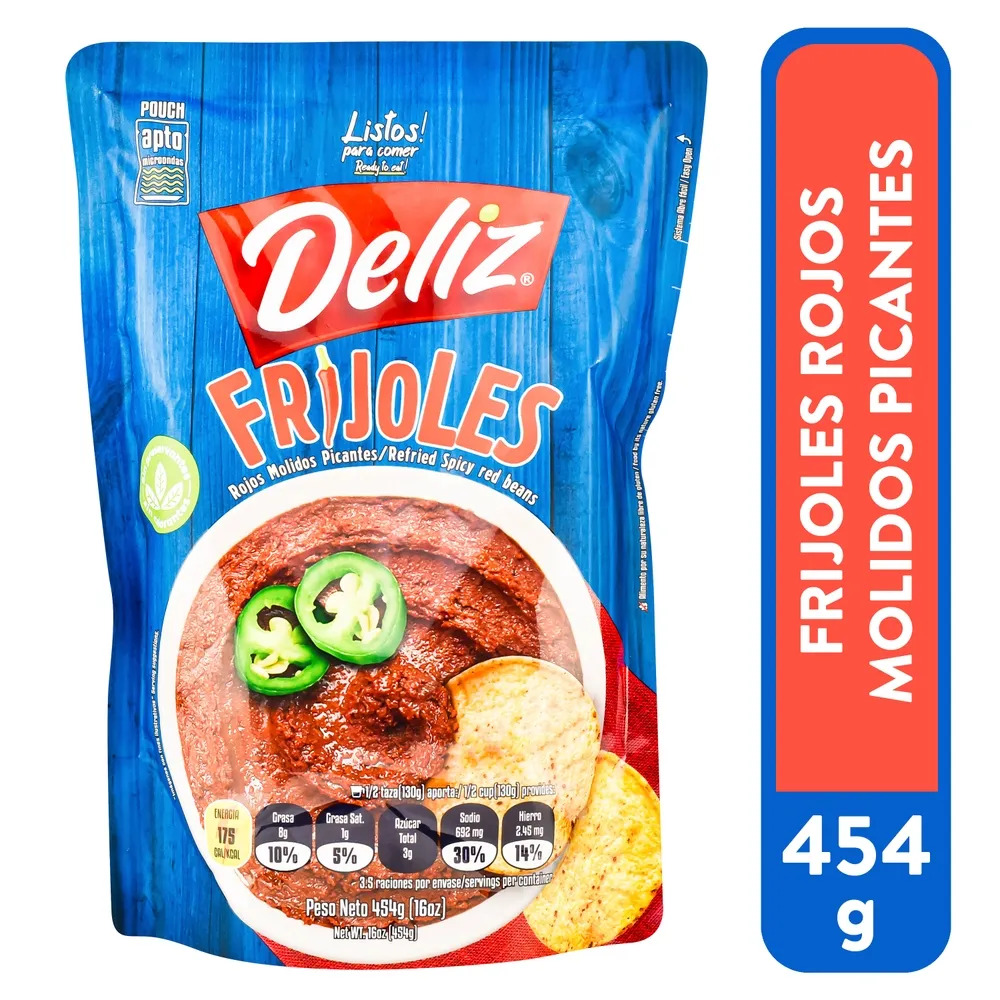 Deliz Frijoles Rojos Molido Picante 454g