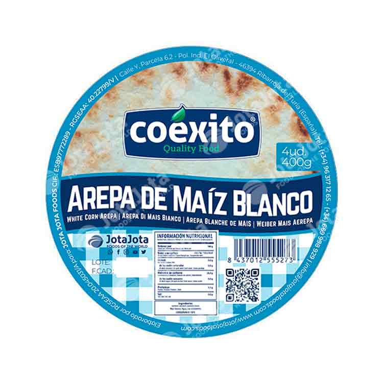 Arepa Mais Bianco Congelato 5ud 450gr Coexito - Market Latino