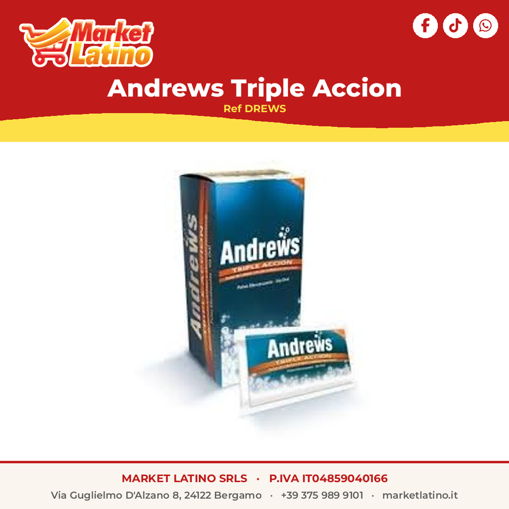 SAL DE ANDREWS TRIPLE ACCION - Sobres De Polvo efervescente - via oral - 7.9 g