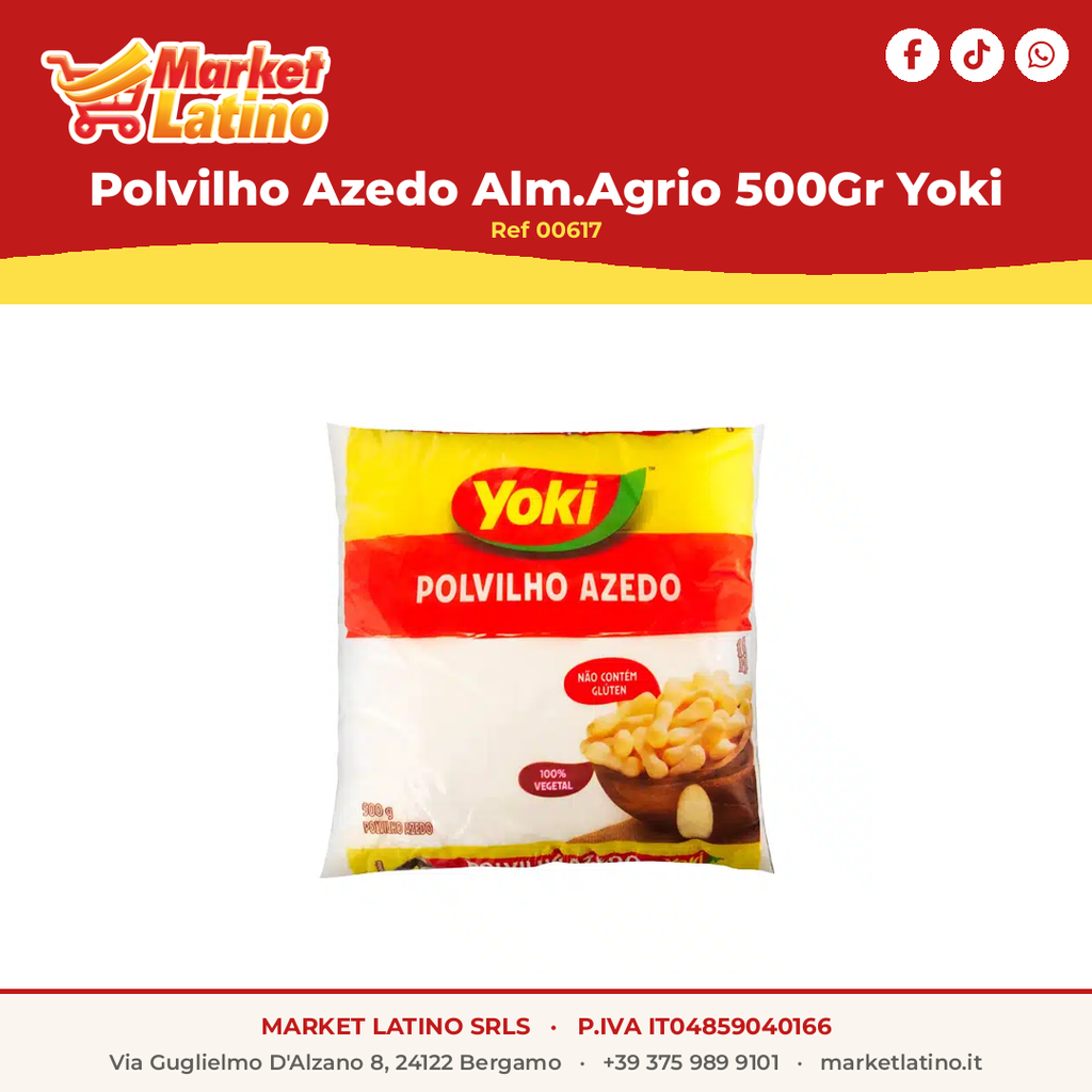 Polvilho Azedo Alm.Agrio 500Gr Yoki
