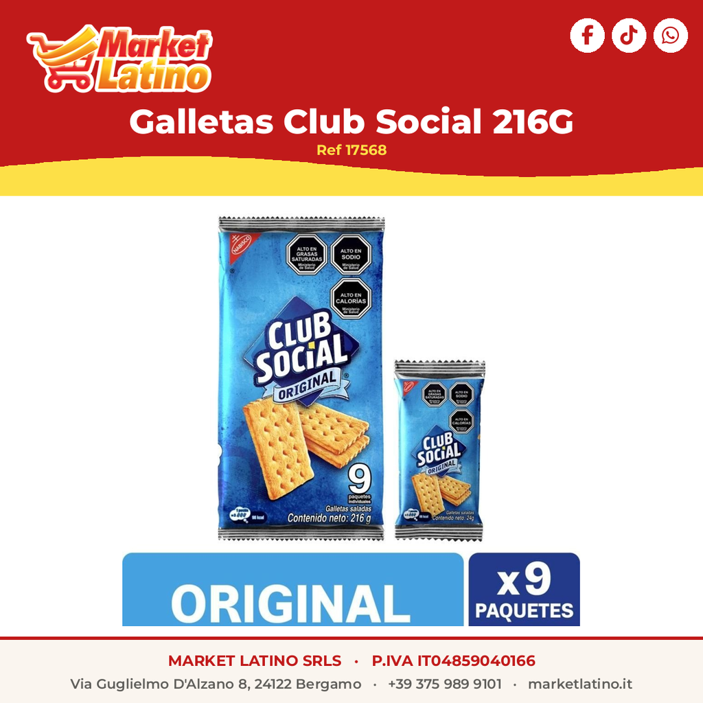 Galletas Club Social Original 9Und 216G