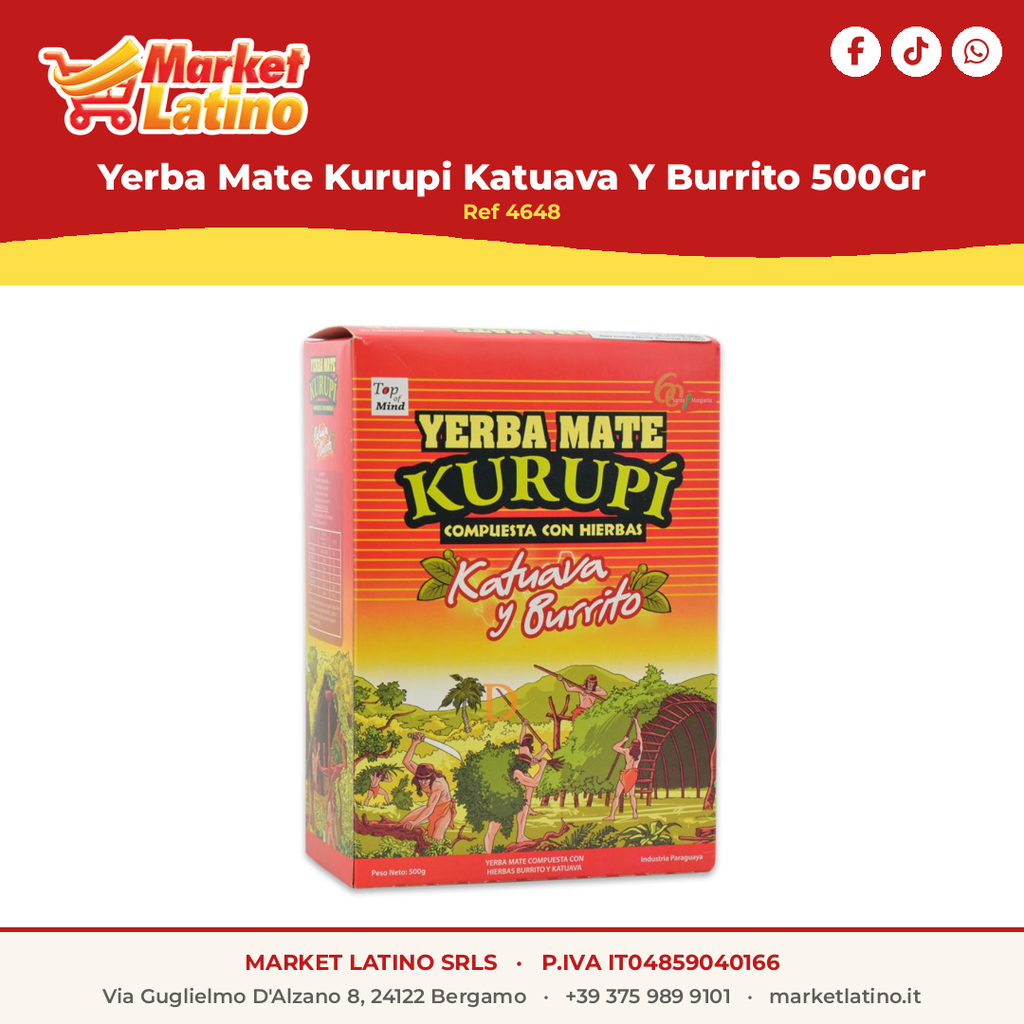 Yerba Mate Kurupi Katuava Y Burrito 500Gr