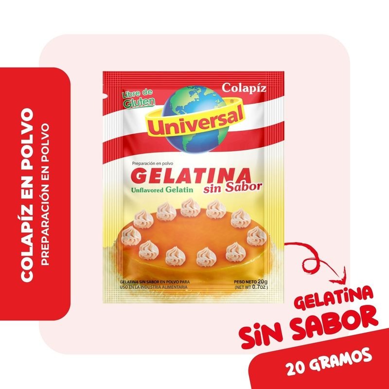 Gelatina Sin Sabor Universal 20g