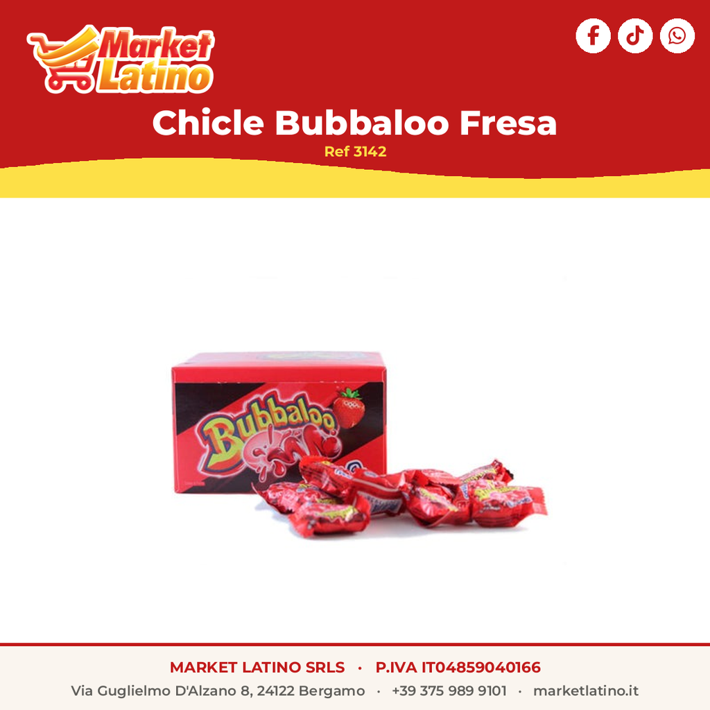 Chicle Bubbaloo Fragola