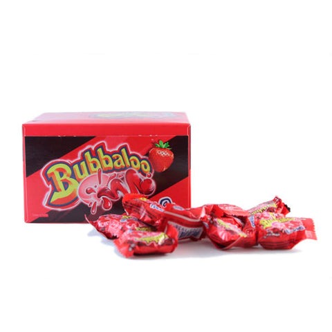 Chicle Bubbaloo Fresa 47 Piezas Caja De 240G