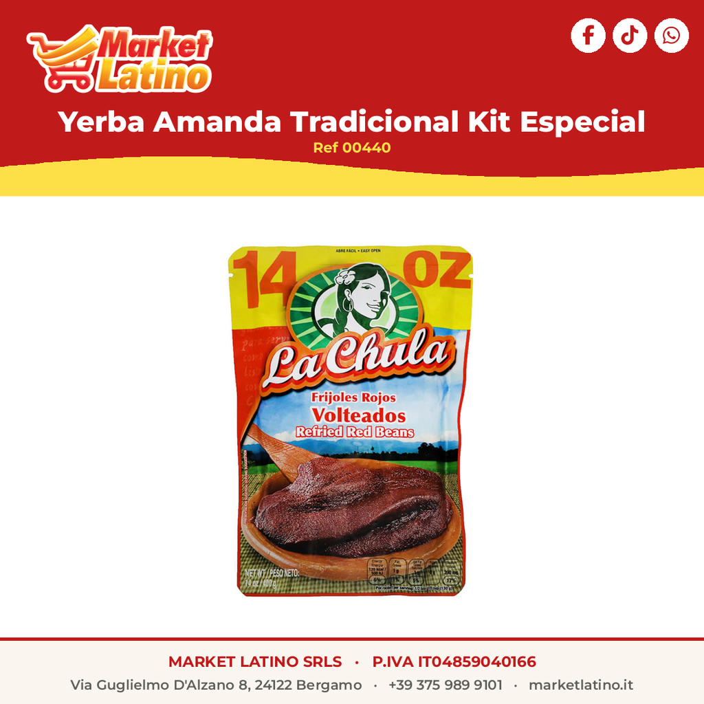 Frijol Rojo Volteado La Chula 14oz