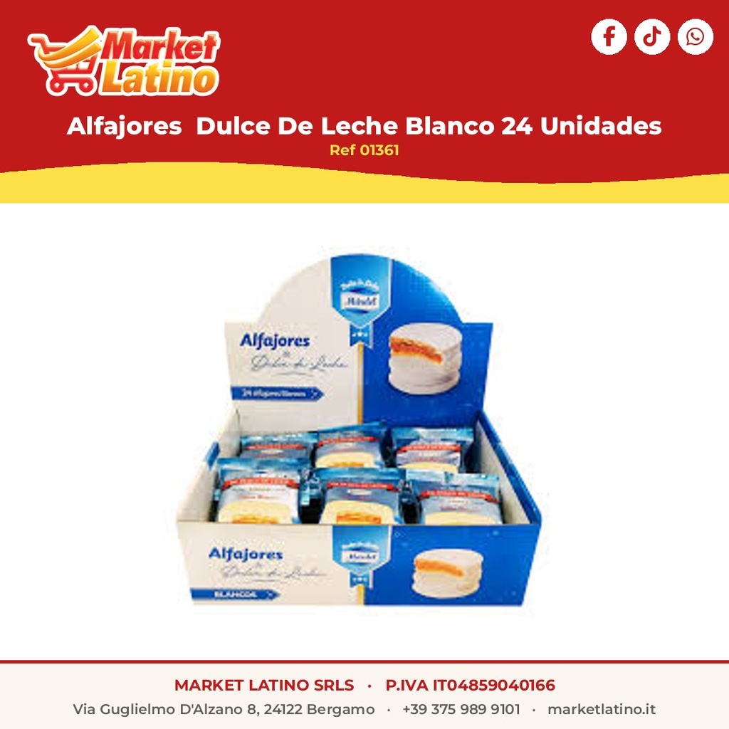 Alfajores Dolce Di Latte Bianco 24 Unidades