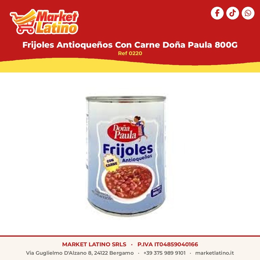 Fagioli Antioqueños Con Carne Doña Paula 800G