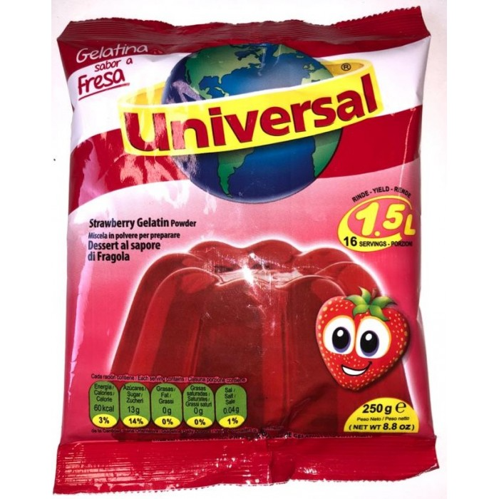 Gelatina Universal Sabor Fresa 300Gr