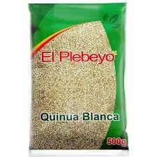 Quinua Blanca El Plebeyo 500 g – Grano Andino Rico en Proteínas y Fibra​