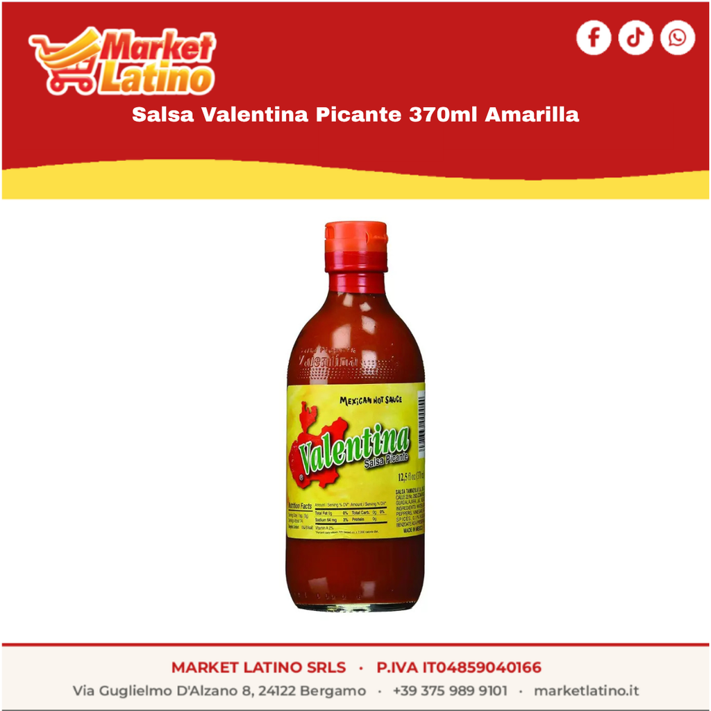 Salsa Valentina Picante 370ml Amarilla