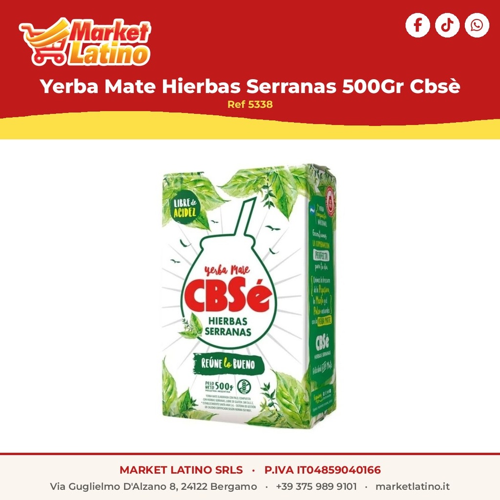 Yerba Mate Erbe Serranas 500Gr Cbsè