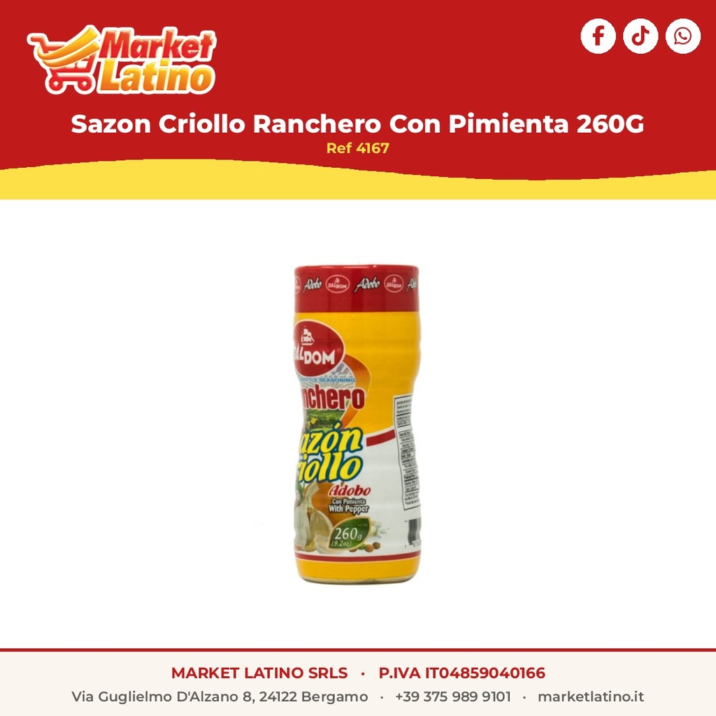 Sazon Criollo Baldom Con Pimienta 260G