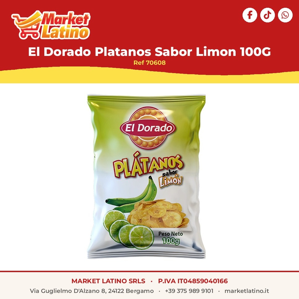 El Dorado Platanitos Sabor Limon 100G