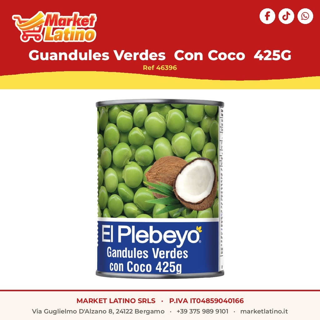 Ceci Verdi Con Cocco 425g