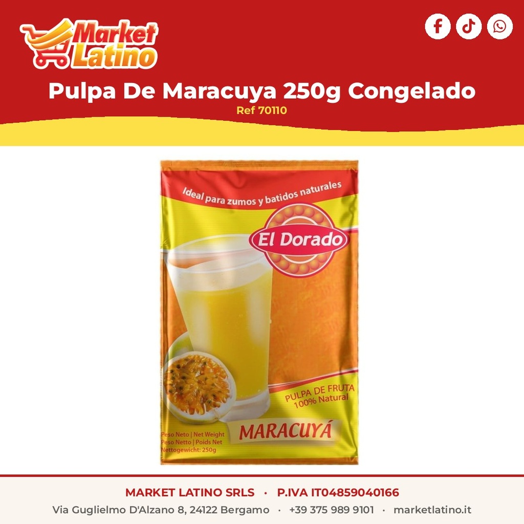 Pulpa De Maracuya 250g Congelado