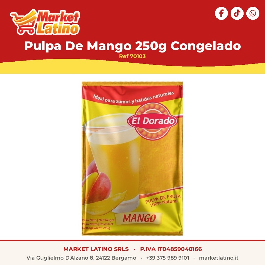 Polpa Di Mango 250g Congelato