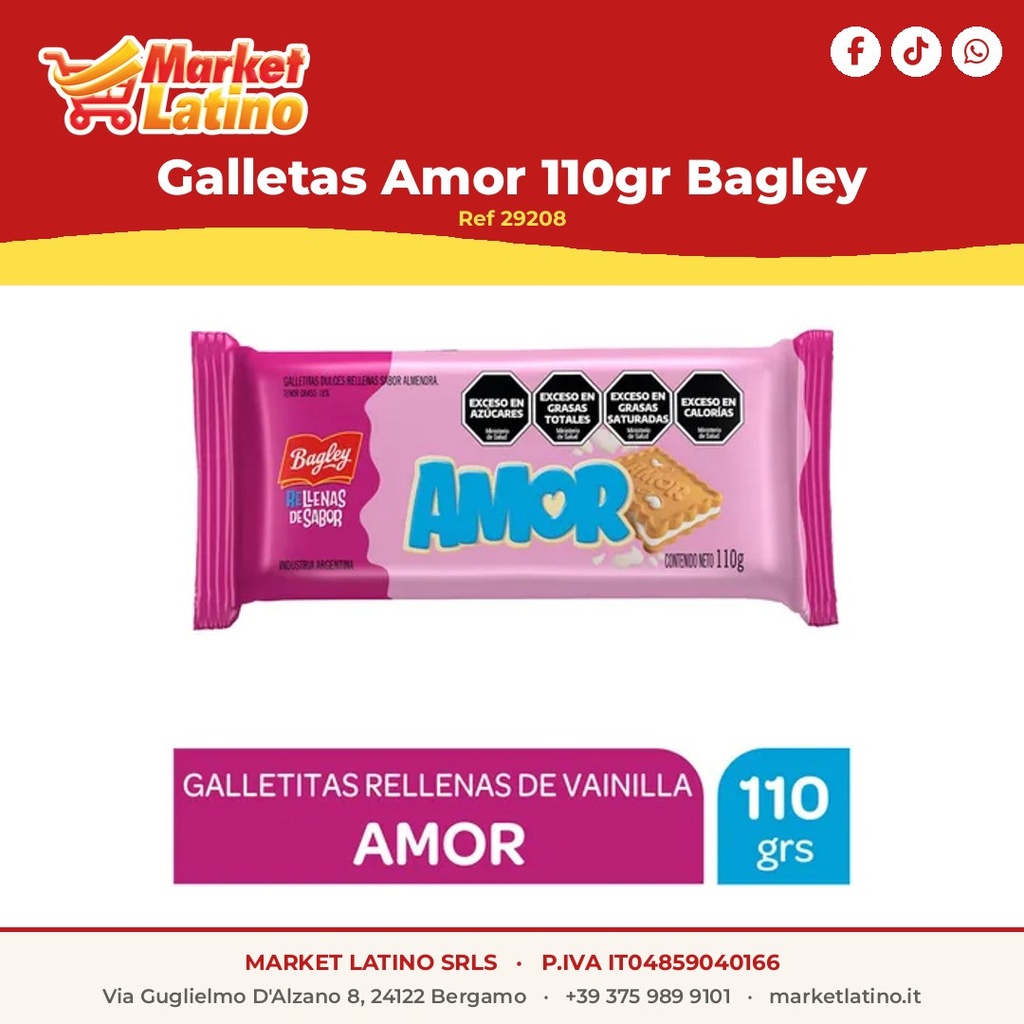 Biscotti Amor 110gr Bagley