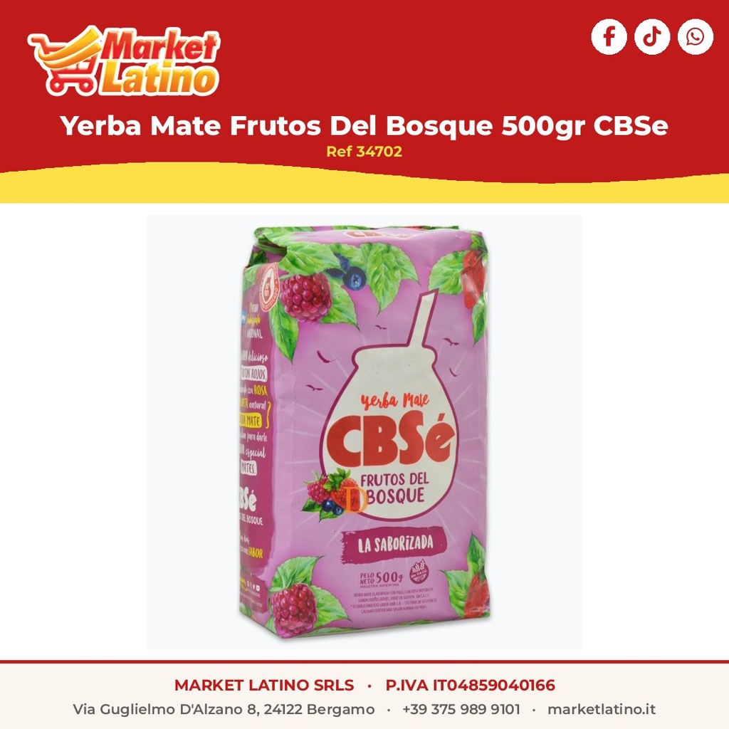 Yerba Mate Frutti Del Bosco 500gr CBSe