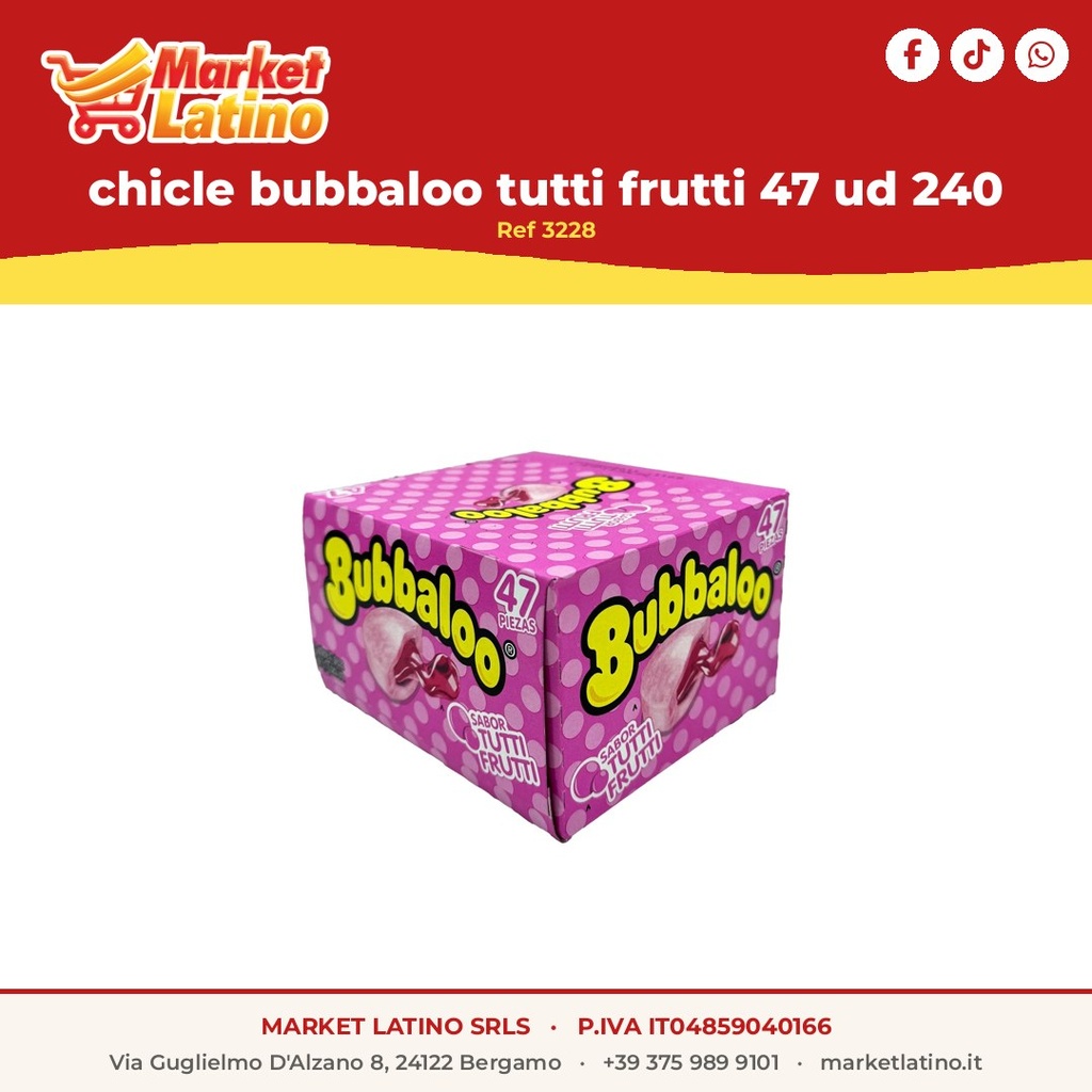 Chicle Bubbaloo Tutti Frutti 47 Ud 240