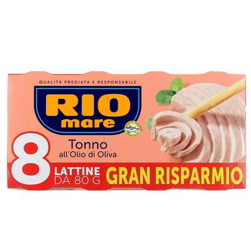 Tonno Rio Mare Tonno All'Olio Di Oliva 8 Lattine Da 80Gr