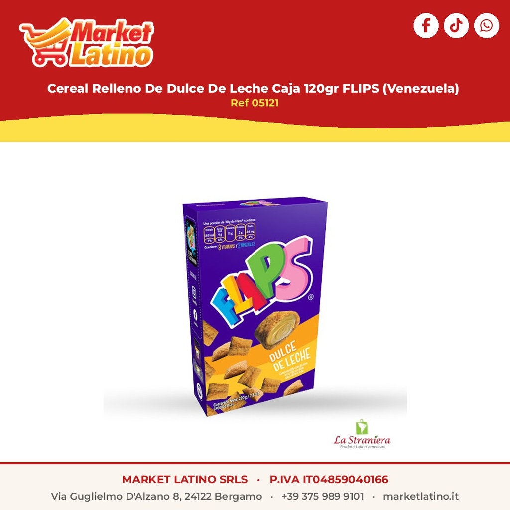 Cereal Relleno De Dulce De Leche Caja 220gr FLIPS 