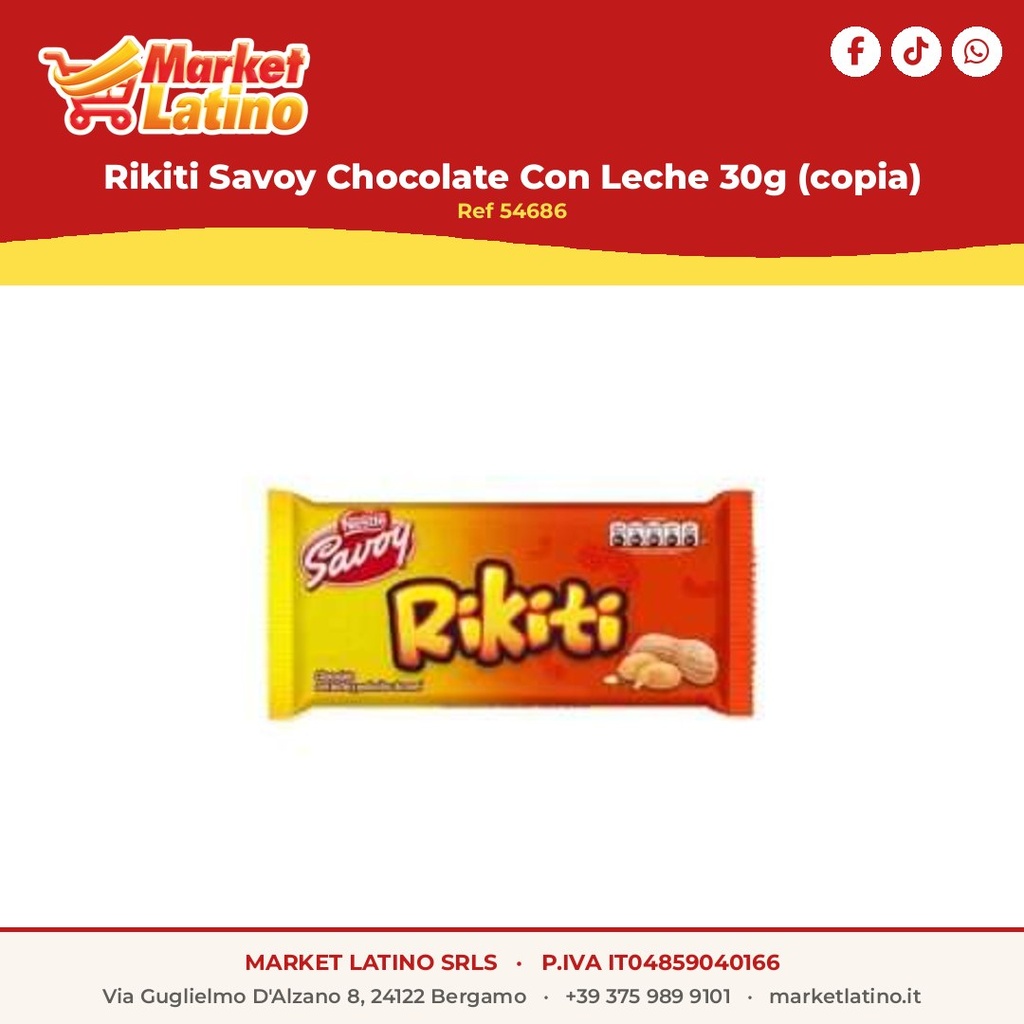Rikiti Savoy Cioccolato Con Latte 30g (copia)