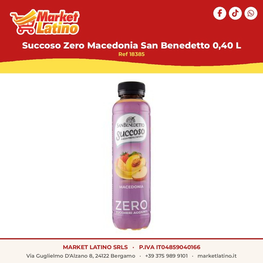 Succoso Zero Macedonia San Benedetto 0,40 L