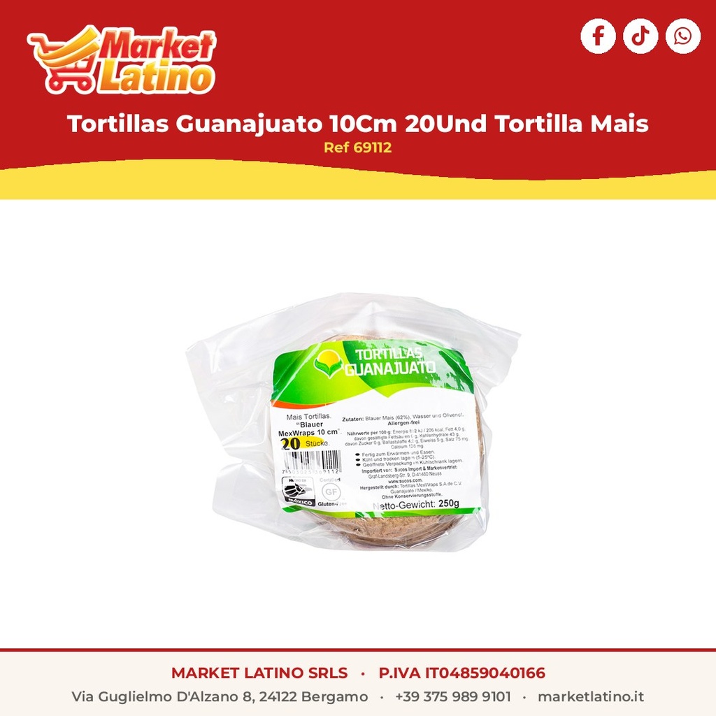 Tortillas Guanajuato 10Cm 20Und Tortilla Mais