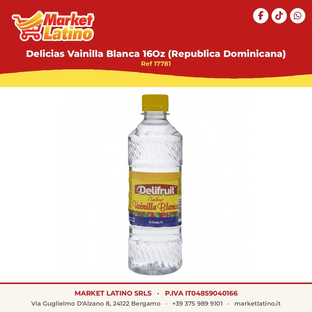 Delicias Vainilla Blanca 16Oz (Republica Dominicana)