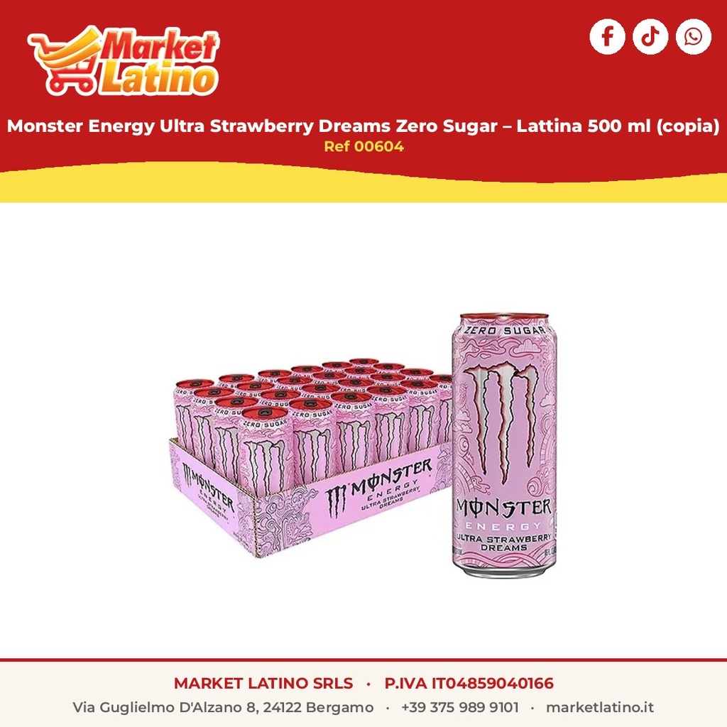 Monster Energy Ultra Strawberry Dreams Zero Zucchero – Lattina 500 ml (copia)