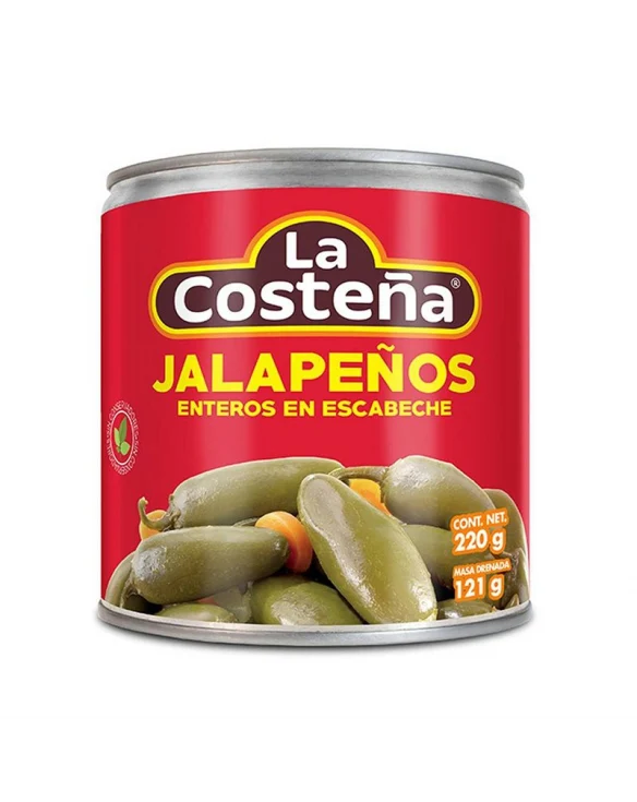 Jalapeños Enteros Bote 220gr La Costeña