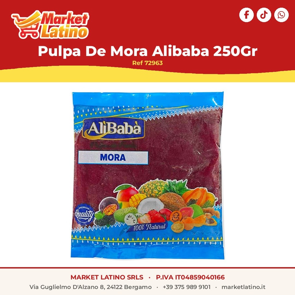 Polpa Di Mora Alibaba 250Gr
