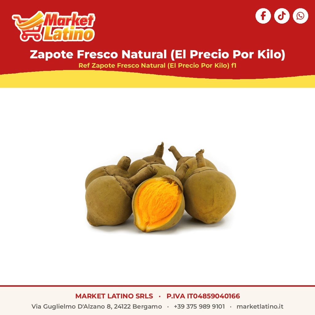 Zapote Fresco Naturale (Il Prezzo Al Kilo)
