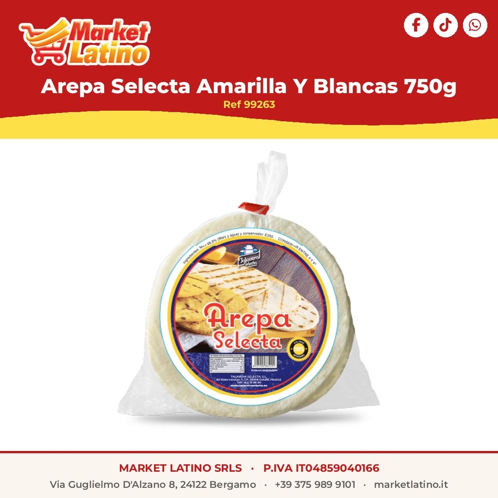 Arepa Selecta Amarilla Y Blancas 750g