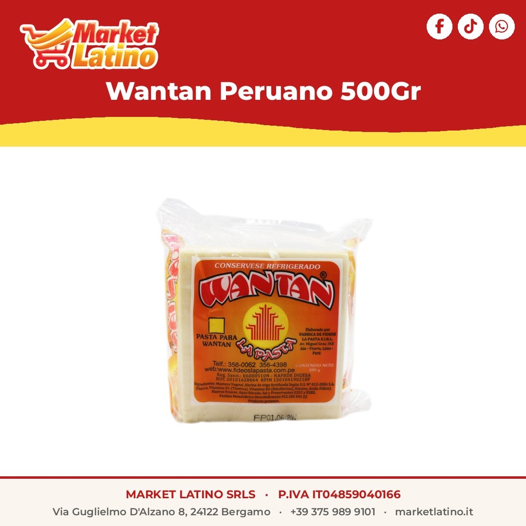 Wantan Peruano 500Gr