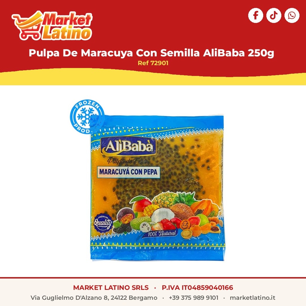 Pulpa Di Passiflora Con Semi AliBaba 250g