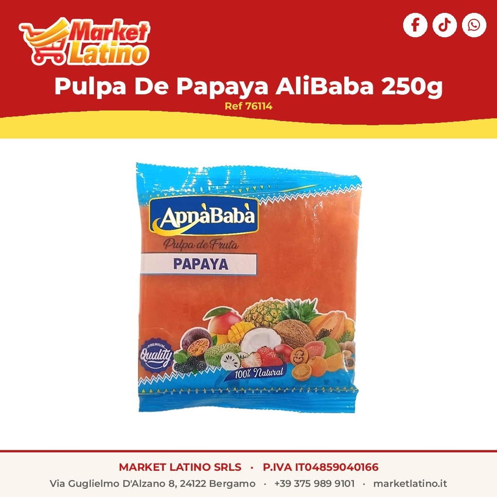 Polpa Di Papaya AliBaba 250g