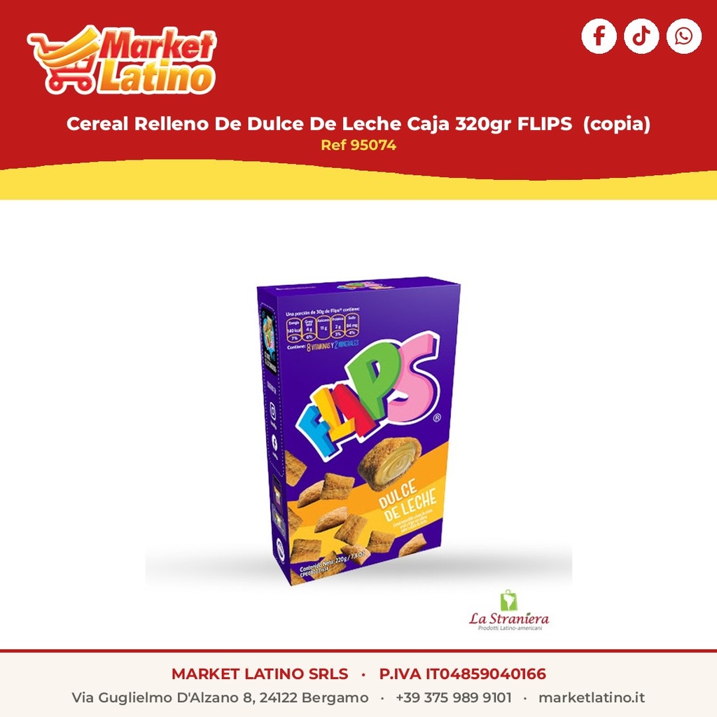 Cereale Ripieno Di Dolce Di Latte Scatola 320gr FLIPS