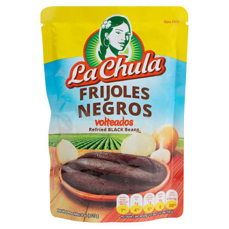 Frijol Negro Volteado 227g La Chula