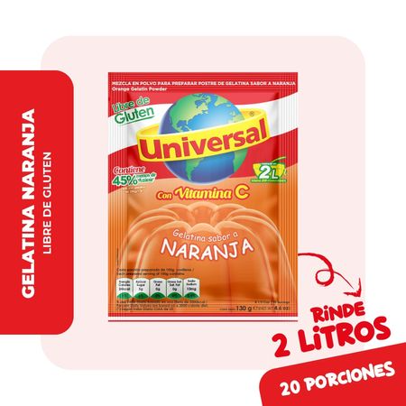 [13437] Gelatina Sabor A Naranja Universal 140g
