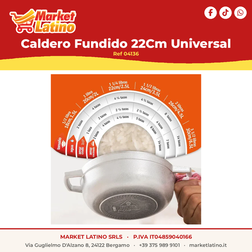 [04136] Caldero Fundido 22Cm Universal
