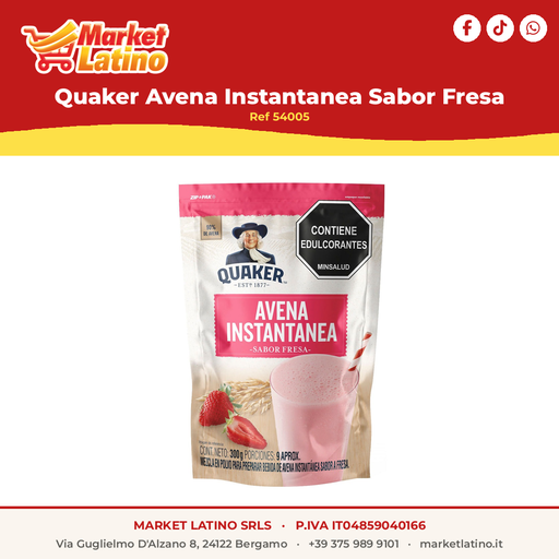 [54005] Quaker Avena Instantanea Sapore Fragola